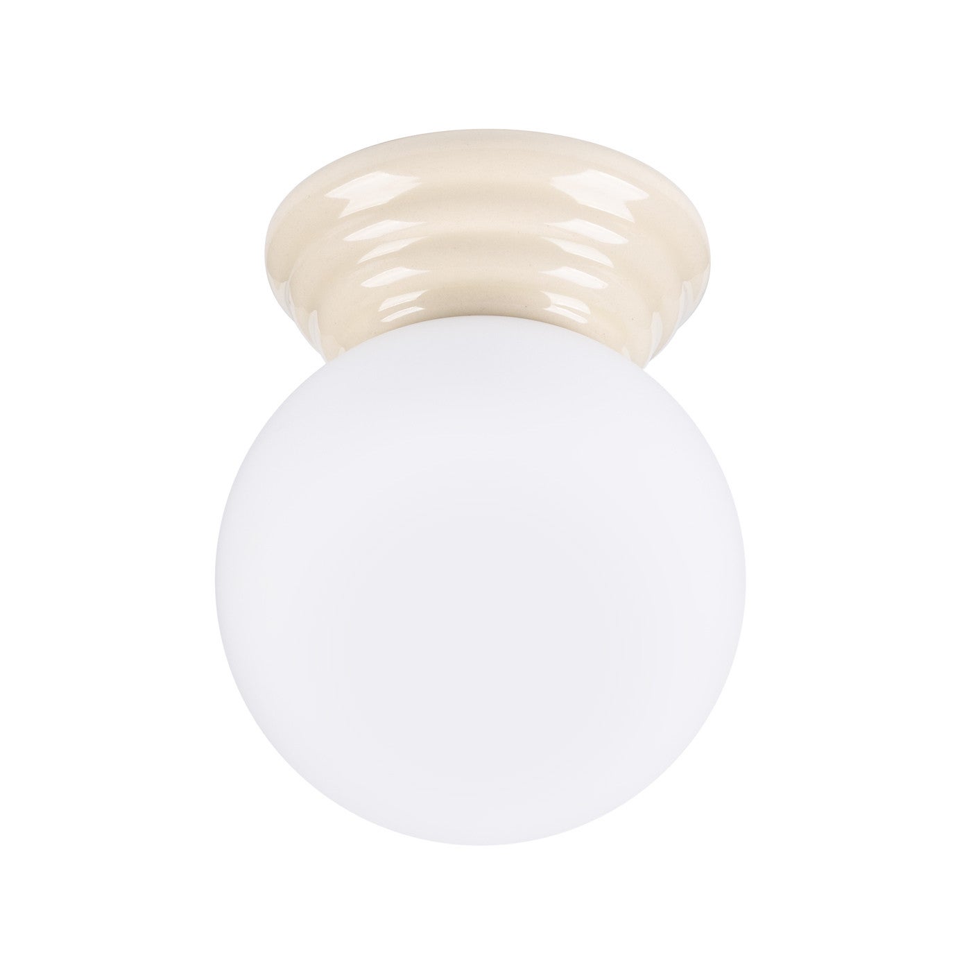 Lampa sufitowa ceramiczna szkliwiona ZORI beżowa 1xG9x8W ceramika / gips wym:12x12x16cm IP44 Sollux Lighting