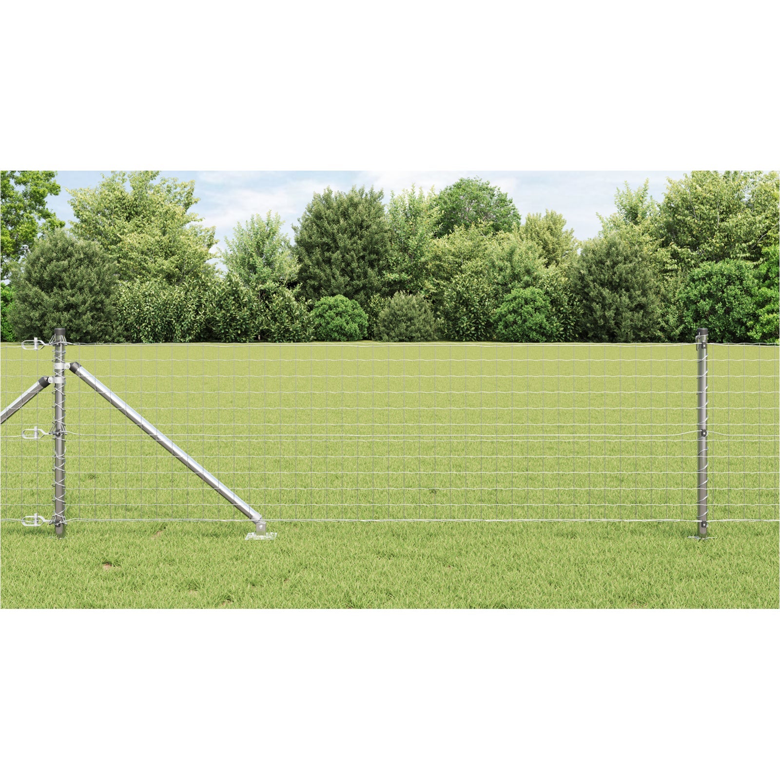 Słupek ogrodzeniowy. 13 pcs Srebrny Stal vidaXL