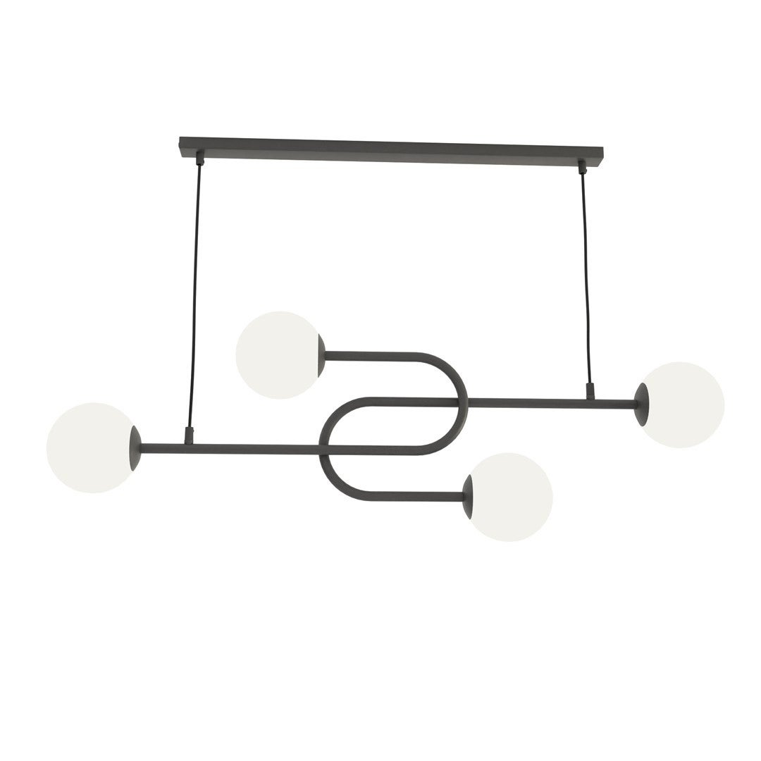 Lampa wisząca ATRIA czarno-biała 4xE14x15W metal wym:120x105x15cm IP20 Emibig
