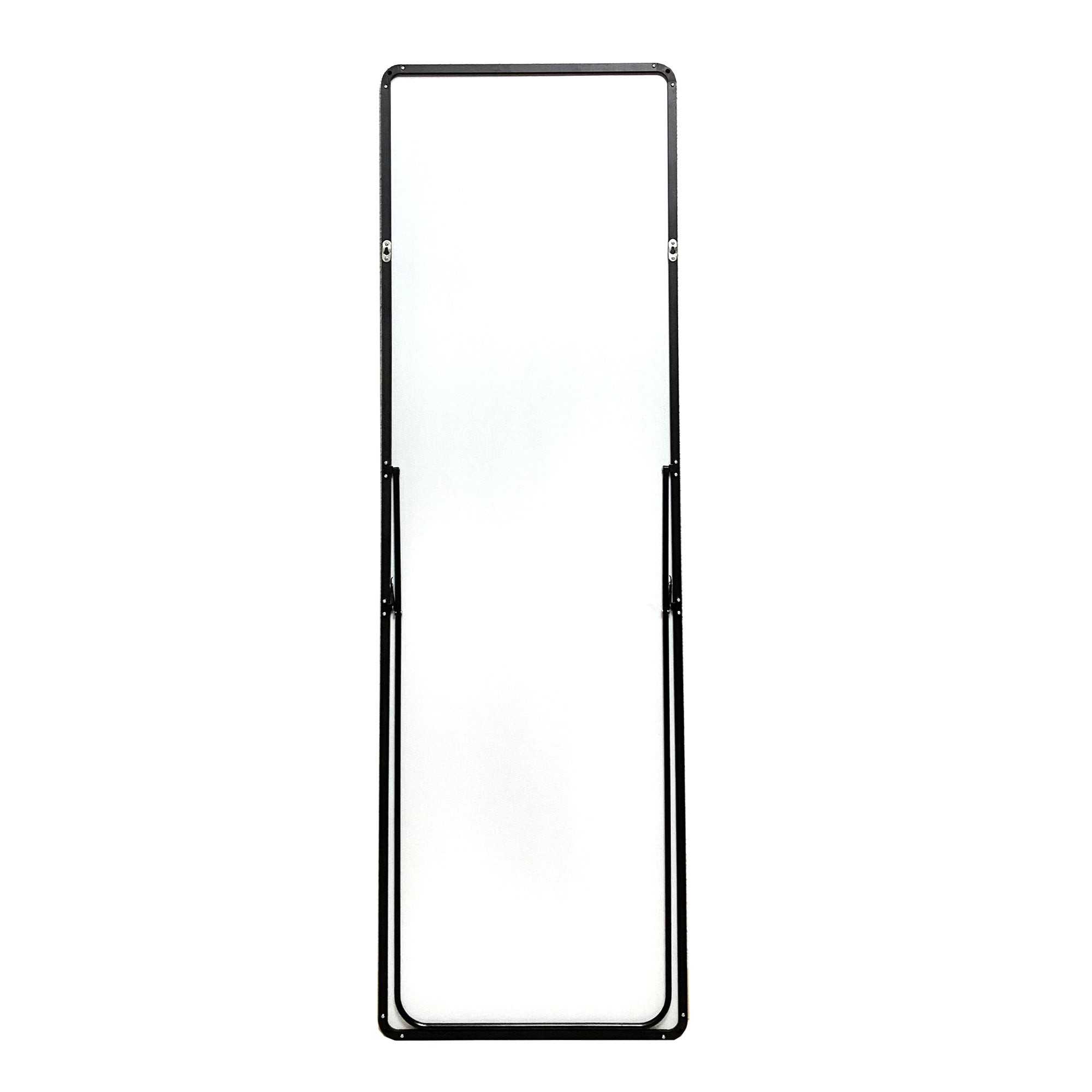 Espejo de Pie Metálico Metal Square Edge Max 170x65 |Cuerpo Entero Negro con Soporte Suelo | Soporte para Pared - 3