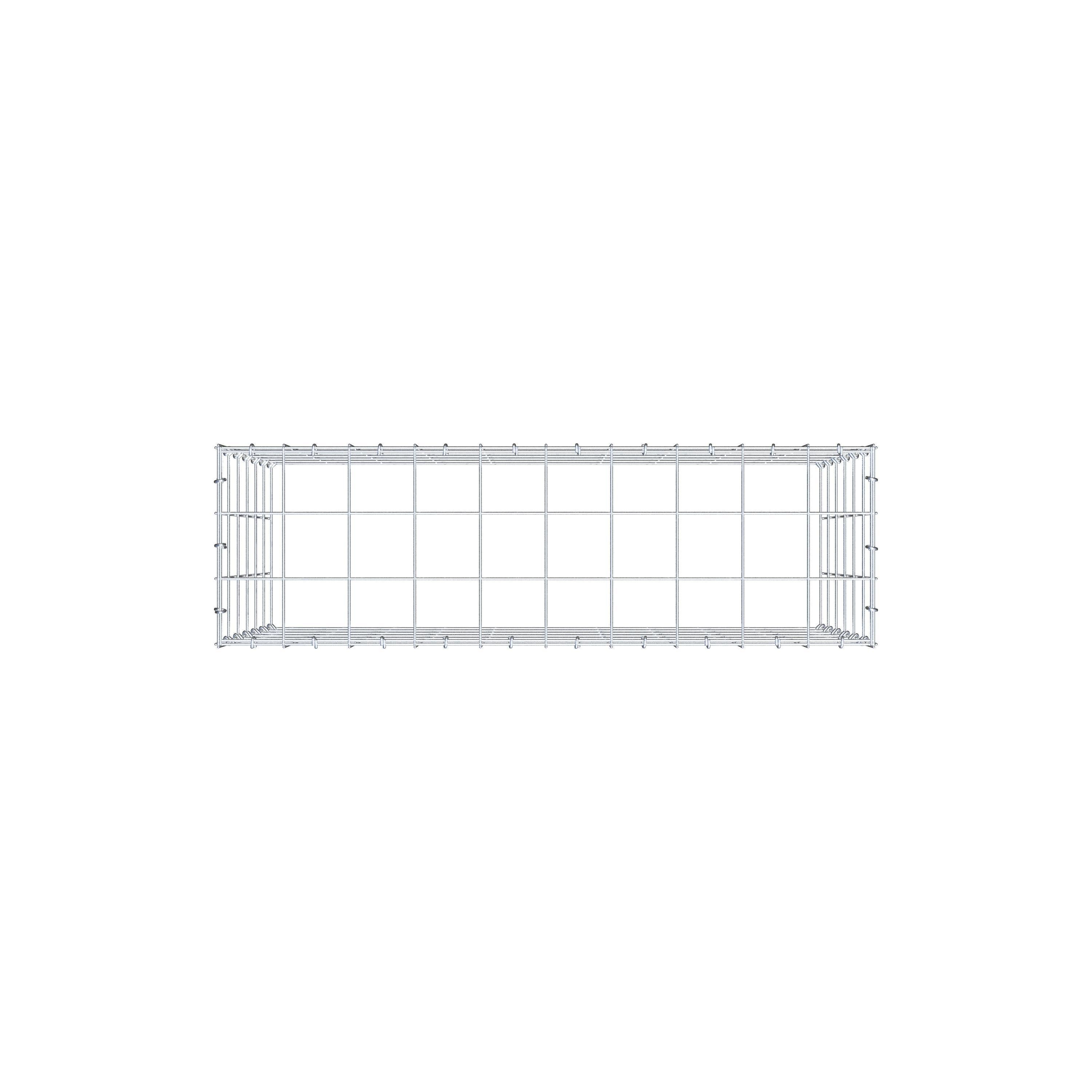 Gavión para apilar en acero galvanizado 100x60x30cm (LxAxP), malla 10 x 10cm, Anillo en C, sin rejilla inferior - 9