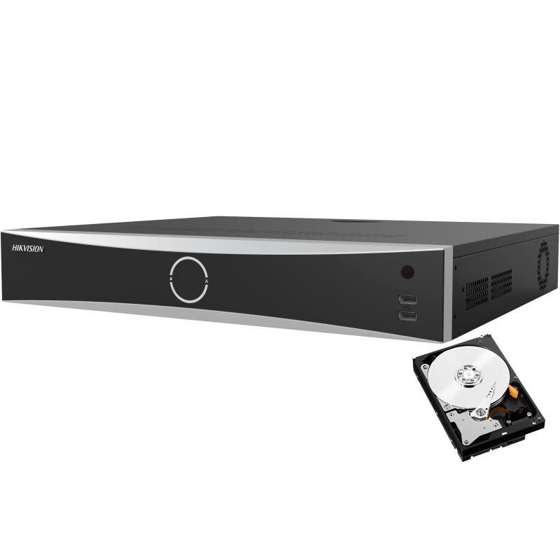 NVR 16 CANALI IP HIKVISION 4K ONVIF H 265 12MPX 16 PORTE POE AcuSense 4K HD 1TB - 4