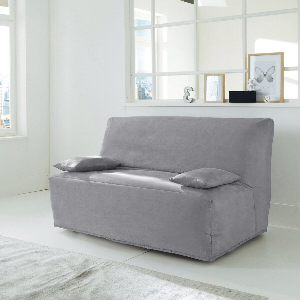 subrtex Housse de canapé matelassée réversible 1, 2, 3 Places avec