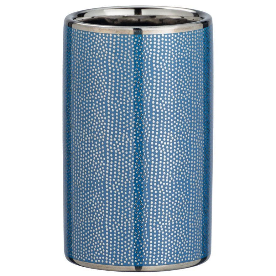 Gobelet de salle de bain design Nuria - Bleu et argent - 4