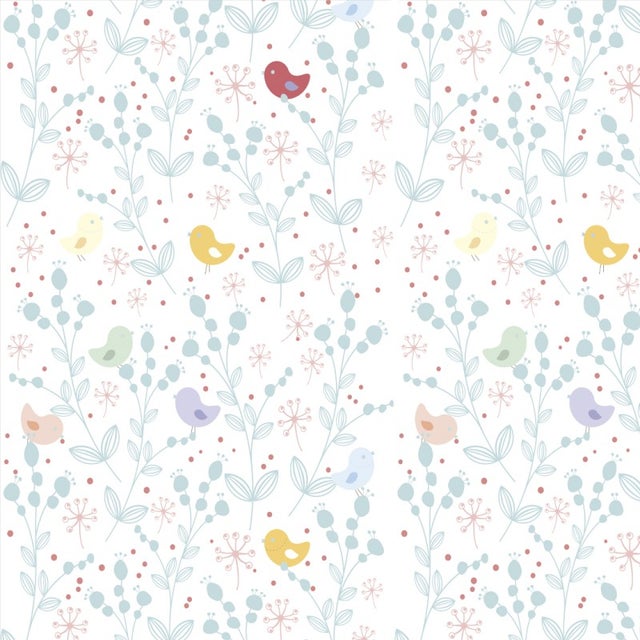 Carta da parati Animali Uccelli colorati 58cm largueza per 300cm altezza