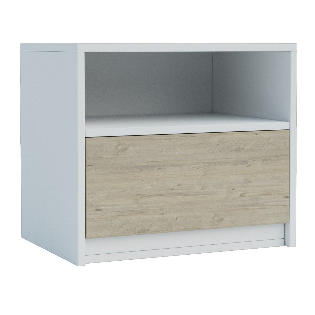 Stolik Nocny Viva, Płyta Wiórowa Melaminowa, Biały, Seven Design