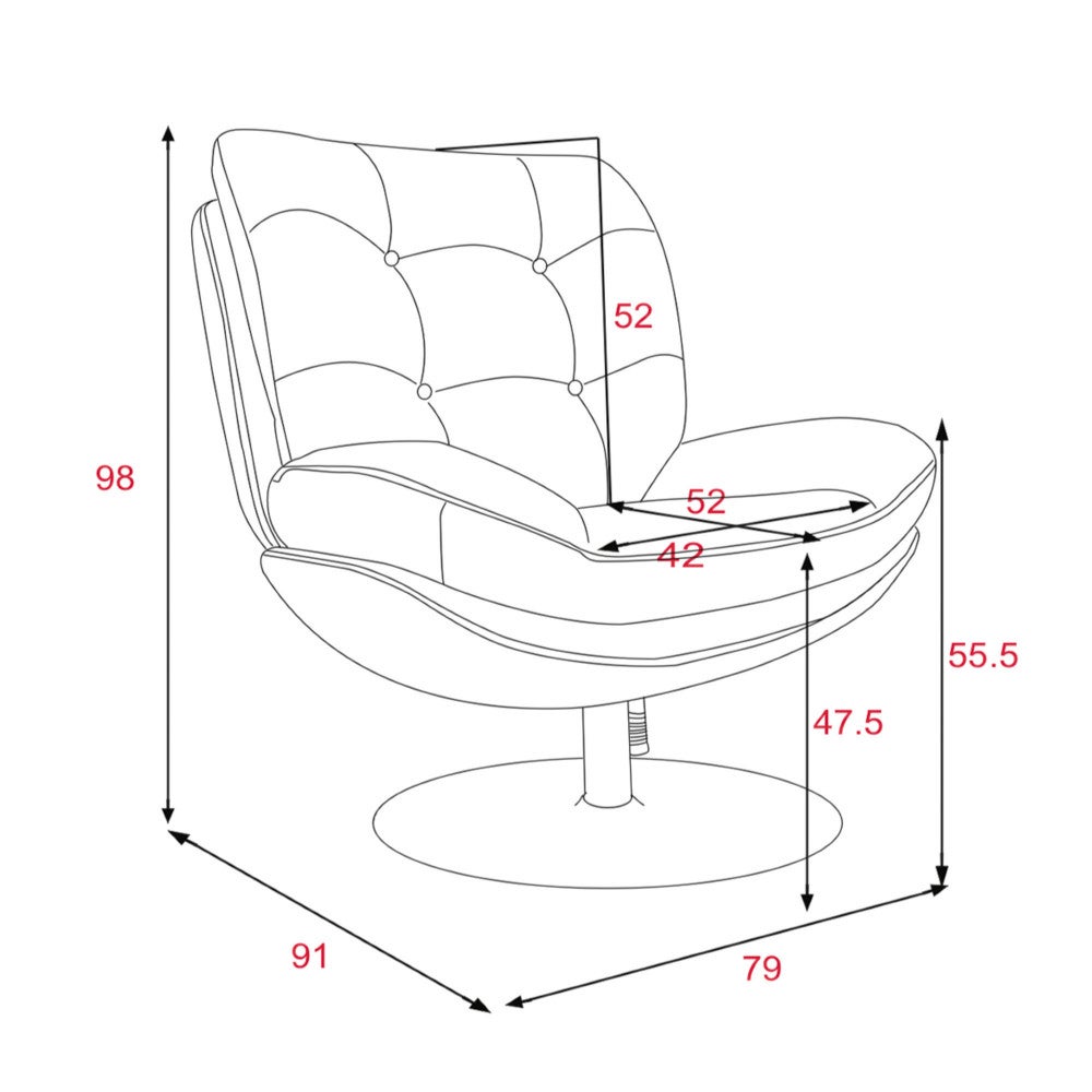 Fauteuil en tissu taupe avec piètement noir Magnum - 2