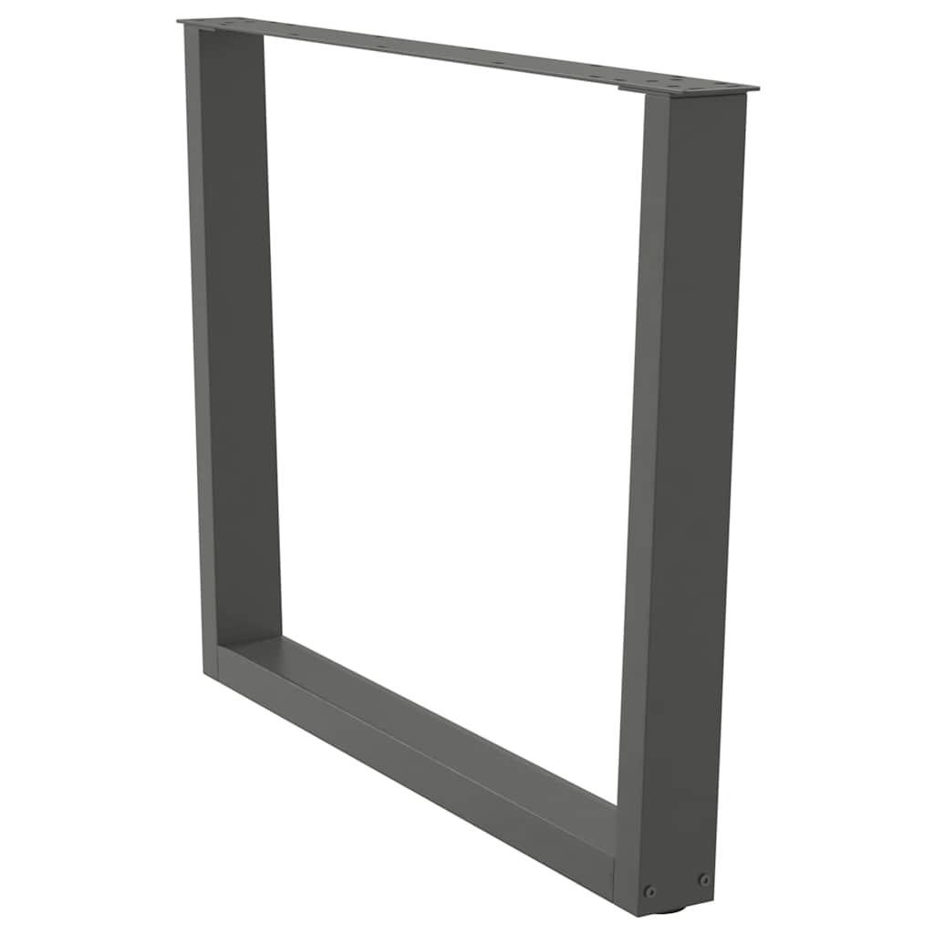 Maison Exclusive - Pieds de table à manger en forme de V 2 pièces Anthracite 100 x (72-73,3) cm Acier - 4
