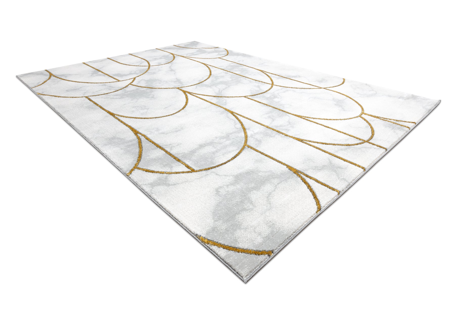 Dywan EMERALD ekskluzywny 1016 glamour, stylowy art deco, marmur krem / złoty 160x220 cm - 4