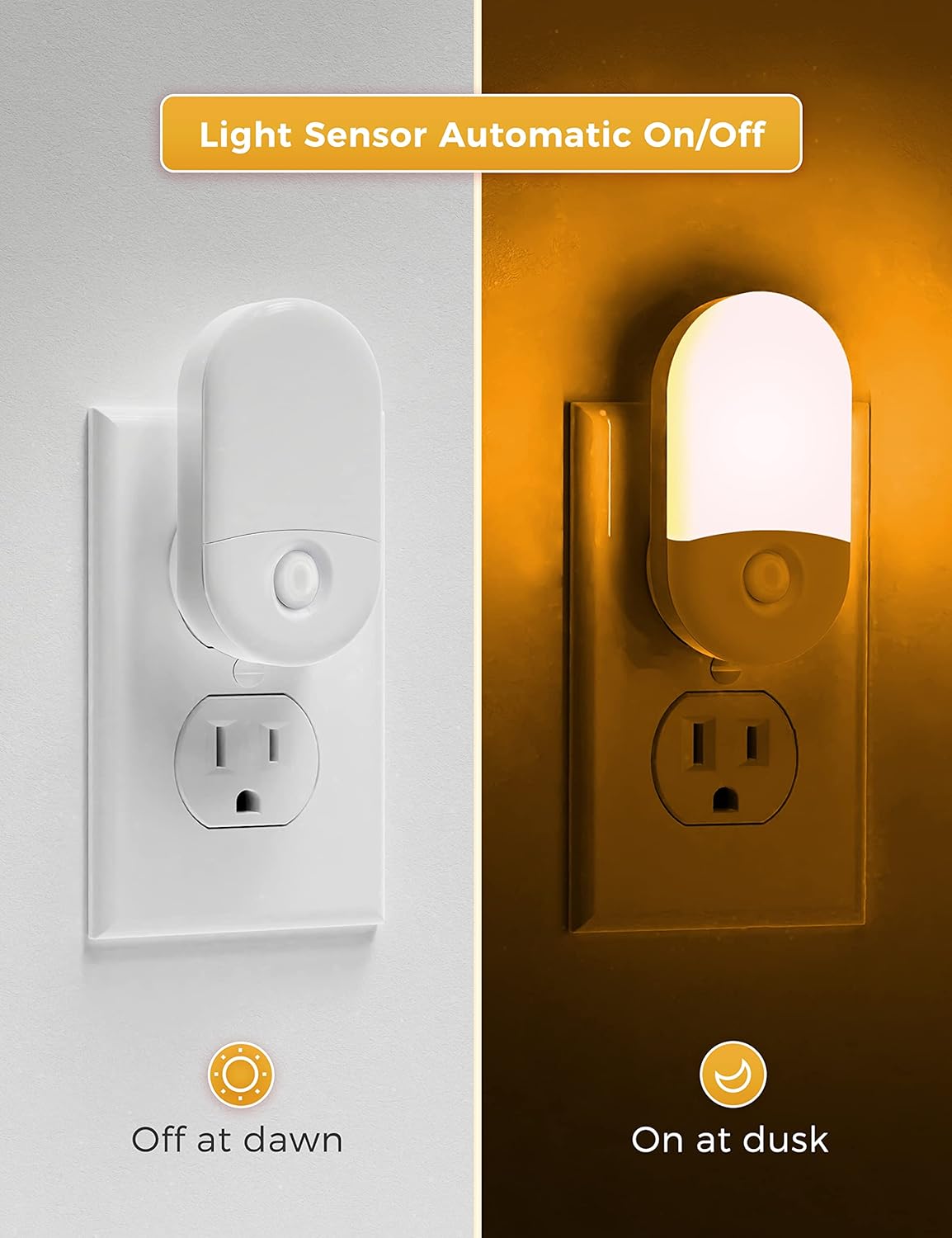 Luce notturna a LED con sensore di movimento, in ABS, per comodino o corridoio (grigio) | Leroy Merlin