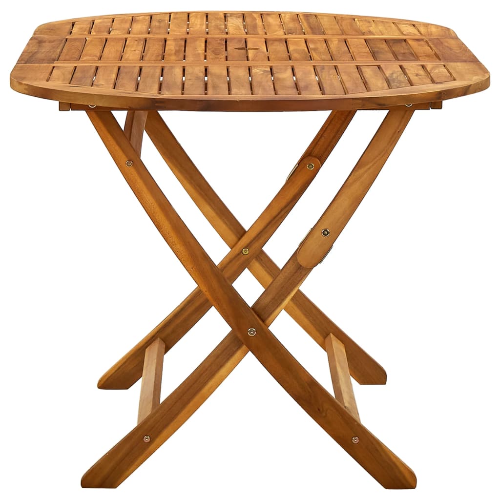 Table de jardin pliante en bois d'acacia massif 160x85x75 cm - 3