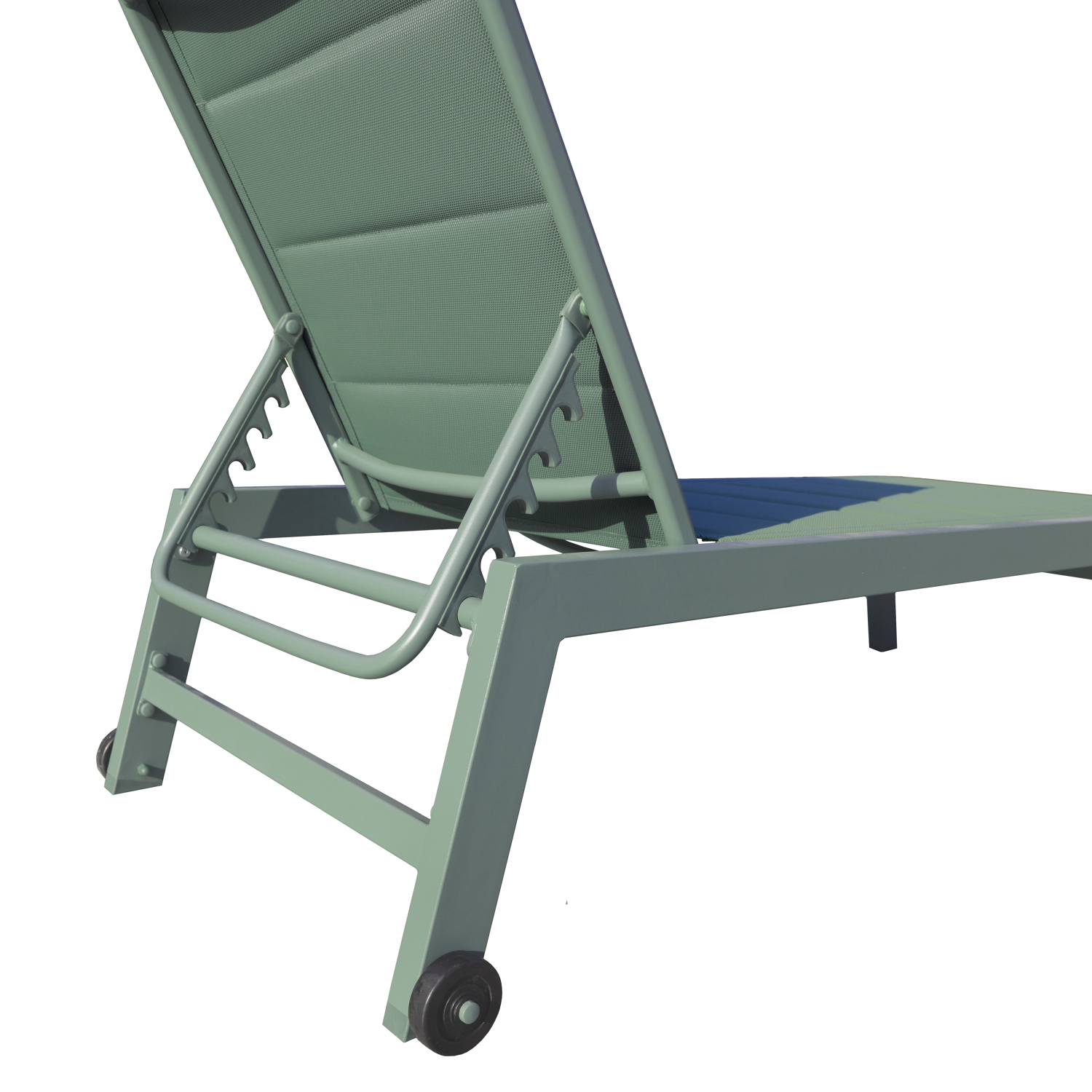 BARBADOS Leżak z szałwiowozielonego textilenu - szałwiowozielone aluminium - 6