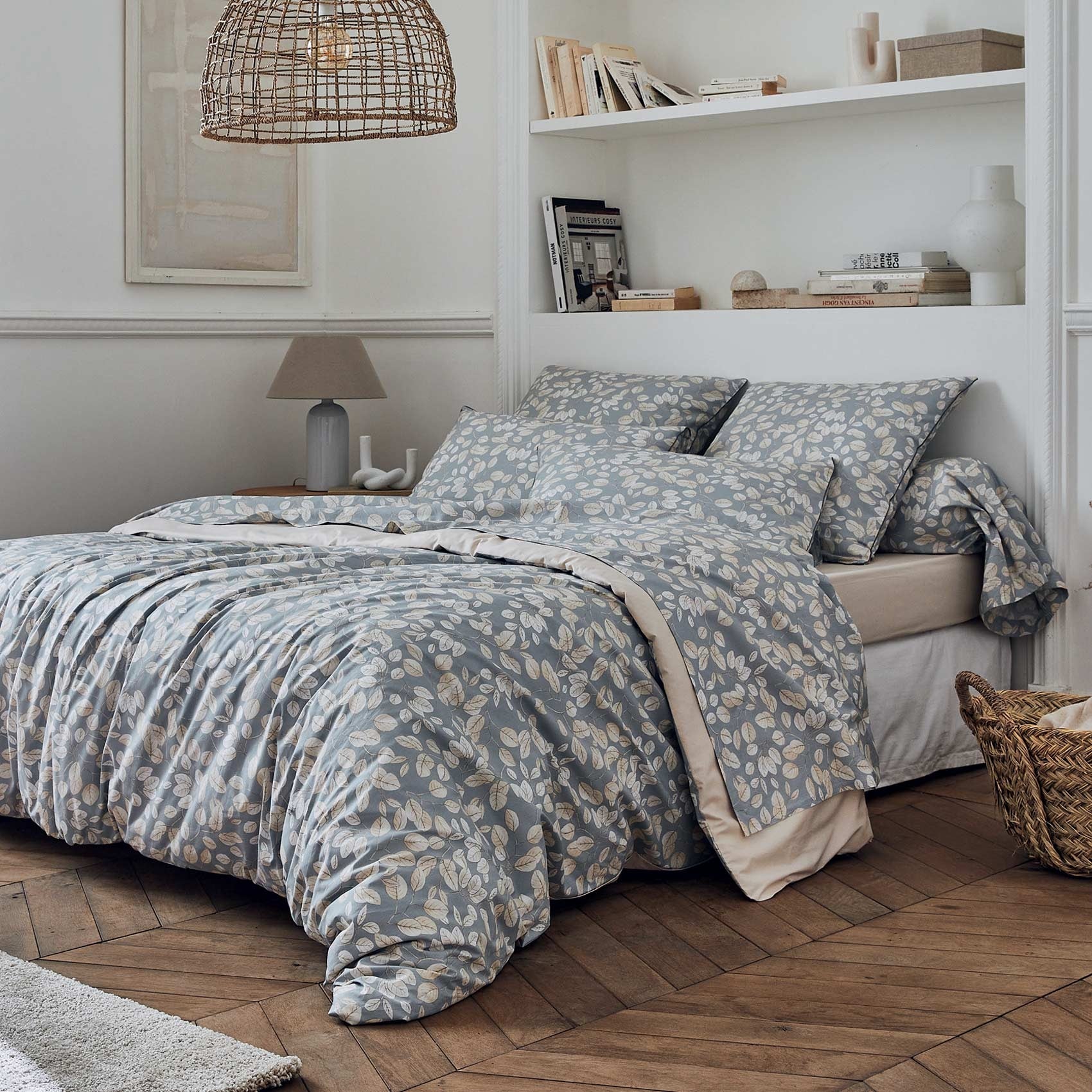 Housse de couette en percale esprit cocooning - Gris - 300x240 cm