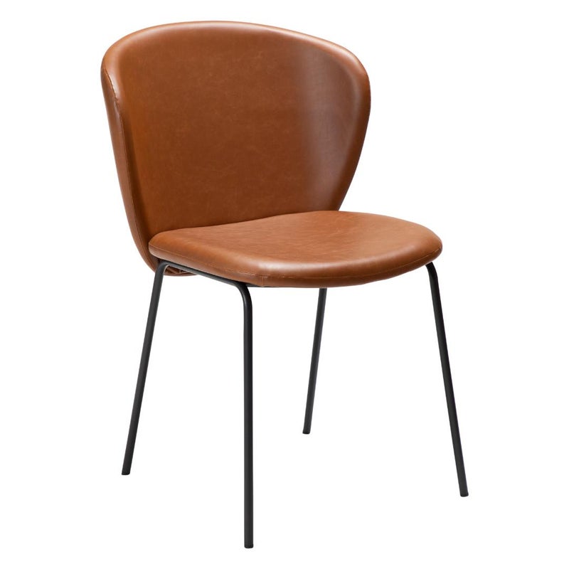 Stay Dan-Form krzesło stołowe PU skóra sztuczna jasnobrązowy.