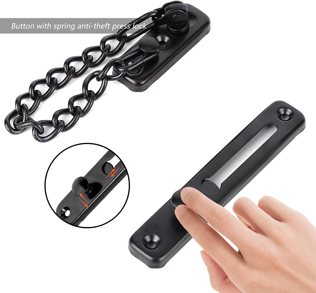 Catena Di Sicurezza Per Porte In Acciaio Inox - Protezione Extra Per Casa, Hotel E Finestre - Foto 5