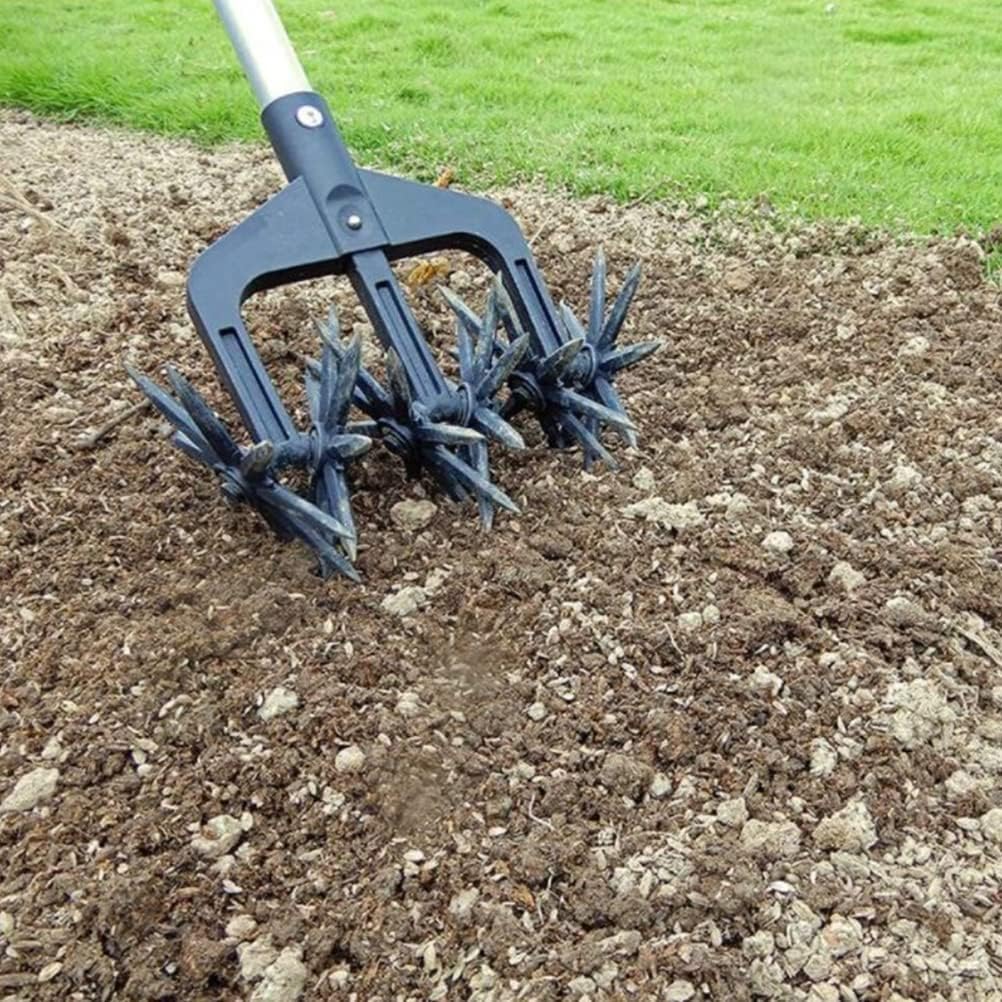Outil manuel de travail du sol, cultivateur portatif sans fil, pour réensemencer l'herbe ou le mélange de terre - 7