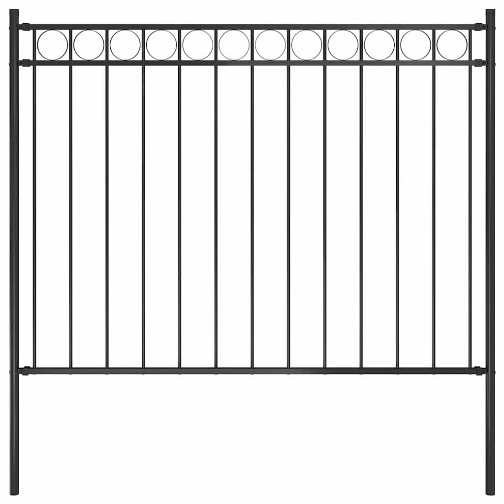 Ogrodzenie ogrodowe ASSEN stalowe 1,7x1,2 m czarne vidaXL