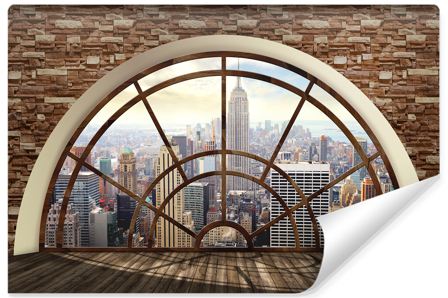 Papel pintado fotográfico no tejido para dormitorio vista de nueva york 460cm x 300cm