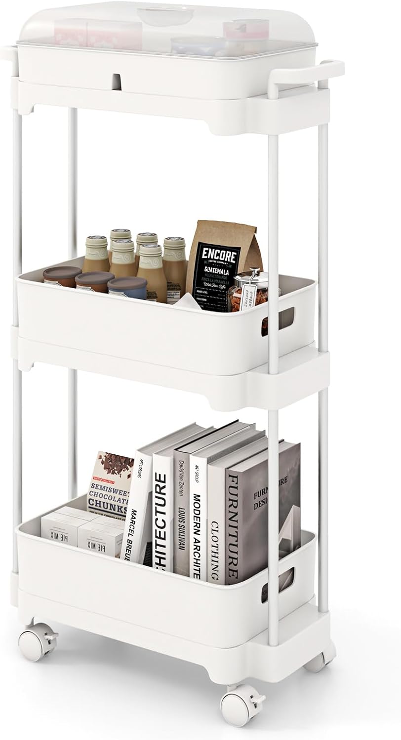 Chariot à 4 Niveaux, Organisateur De Rangement Sur Chariot Roulant