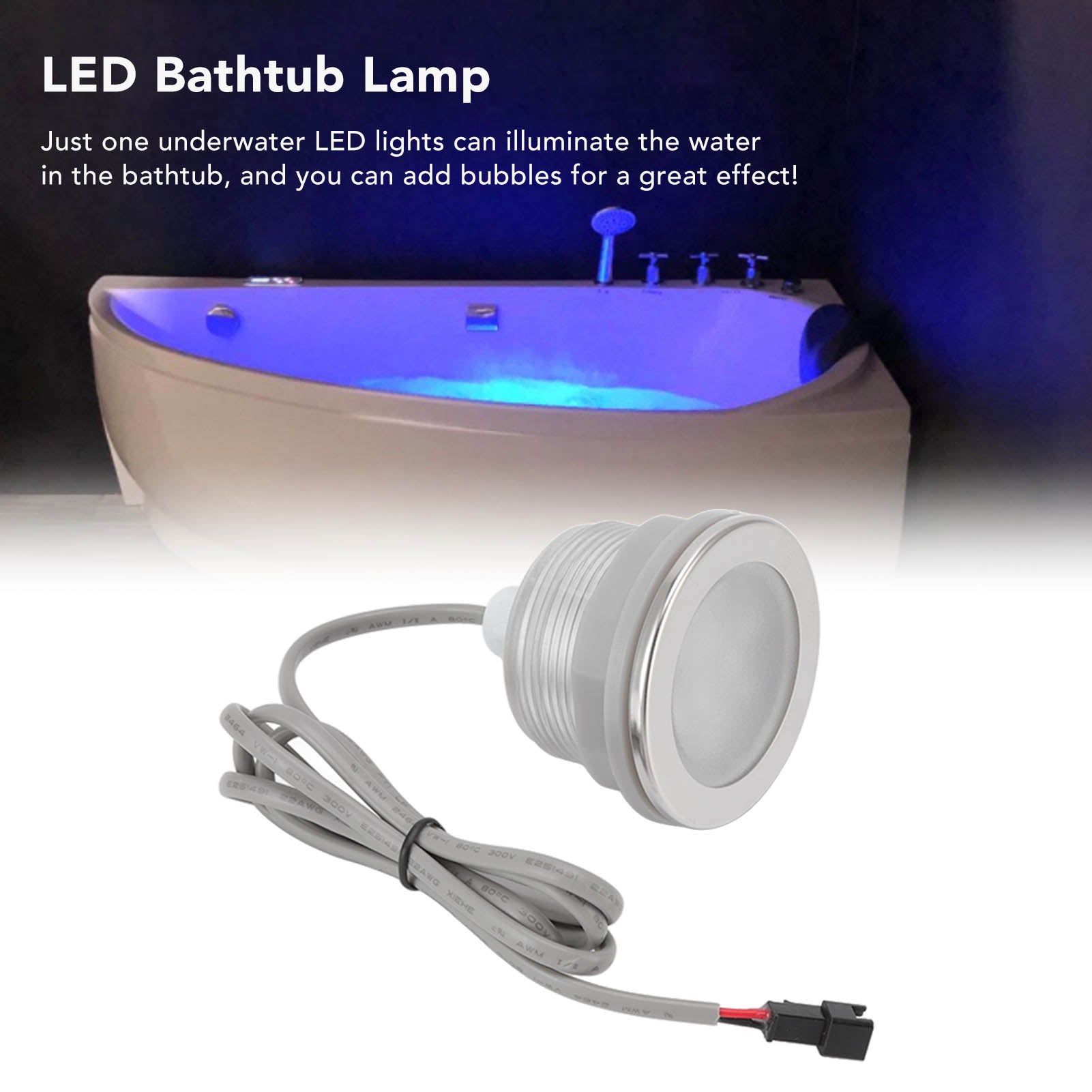 Lumière LED submersible baignoire 60 mm acier inoxydable multicolore – ComfortXL - 3
