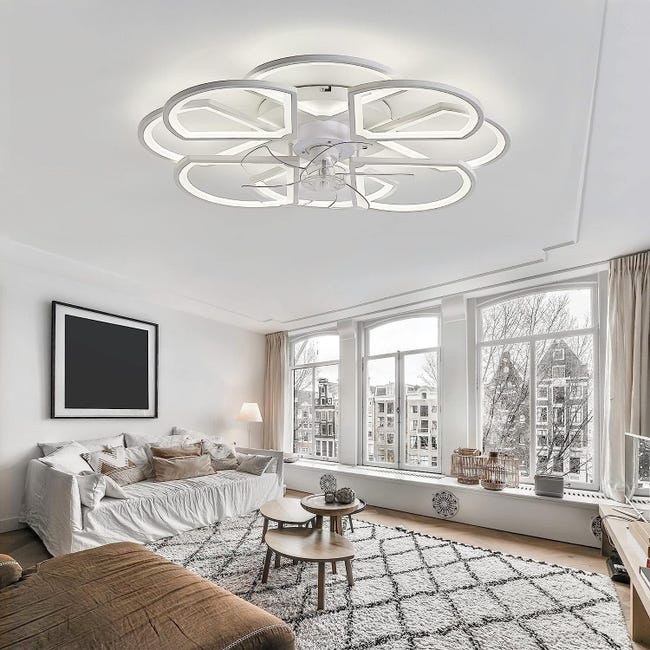 Ventilatore da soffitto con illuminazione, silenzioso, moderno Ventilatore da soffitto con illuminazione, silenzioso, moderno