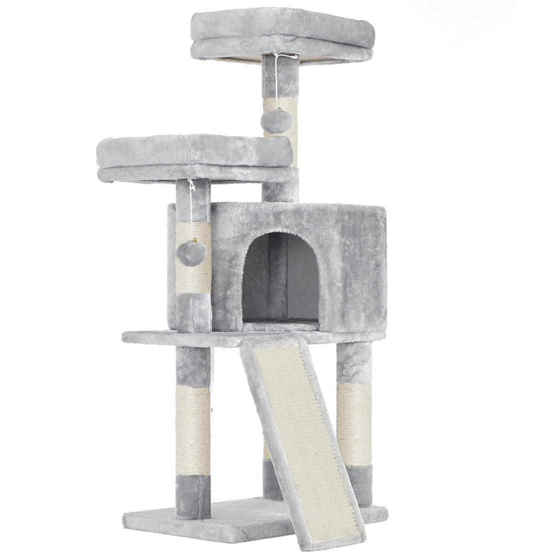 Tiragraffi Per Gatti Mykotty 75x25x25 Cm Bianco - Letto E Gioco Multifunzione - Foto 9