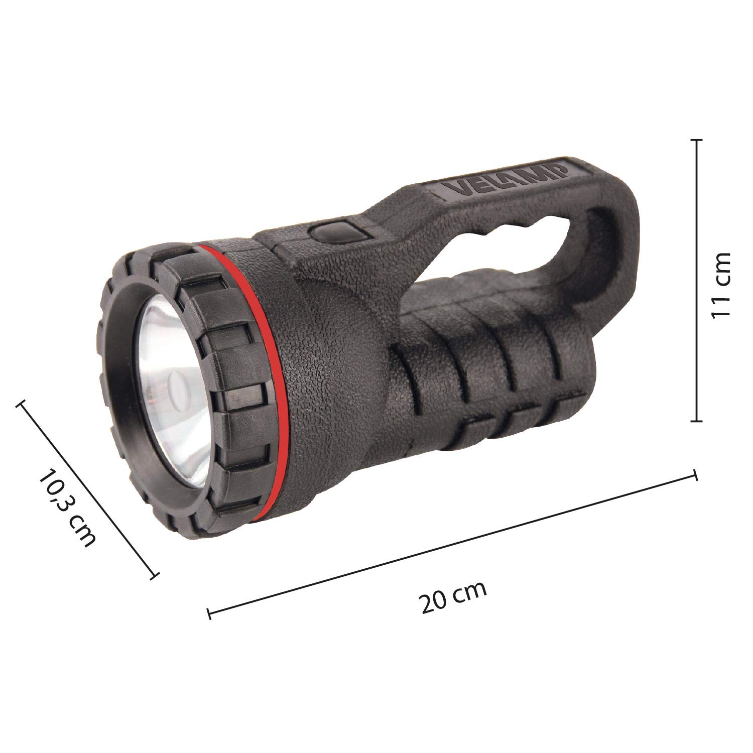 Phare à main en caoutchouc (incassable) LED 0,5W (2D non fournies) Autonomie 100h - 7