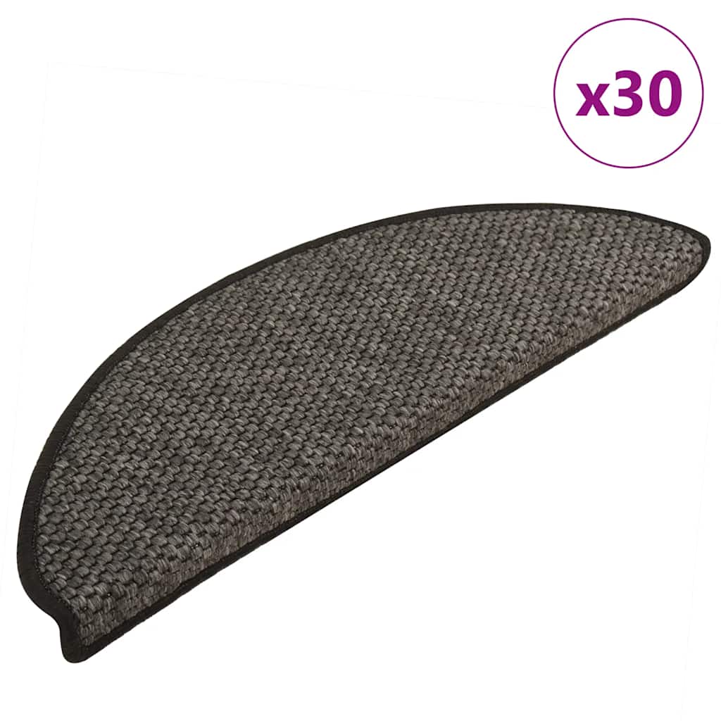 Tapis d'escalier autocollants 30 pcs | Paillasson d'escalier | Tapis de marche 65x21x4 cm anthracite CFW215469 - 2