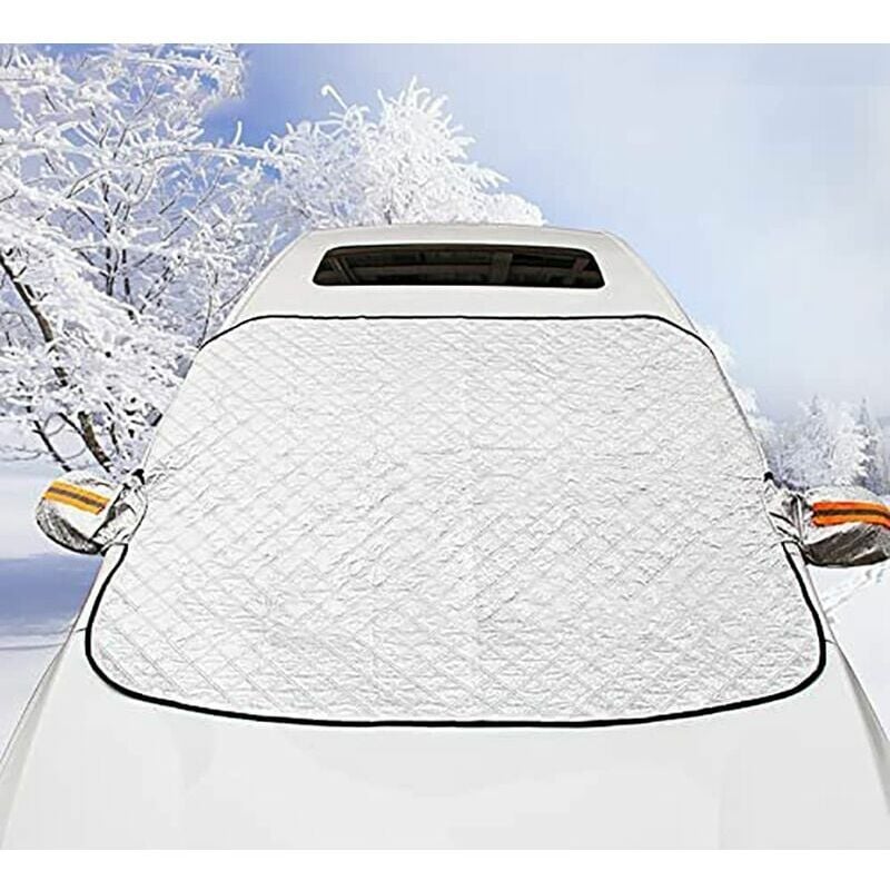 Housse Pare-brise Tevlaphee Anti-givre/neige - 197x128cm, 3 Aimants, Résistante, Universelle Pour Voiture, Pliable