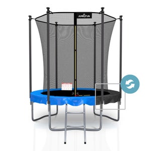 Trampoline Jardin 185 Cm 6FT Jump4Fun Cocon – Filet Intérieur, Échelle, Matelas Protection Enfants Dès 3 Ans