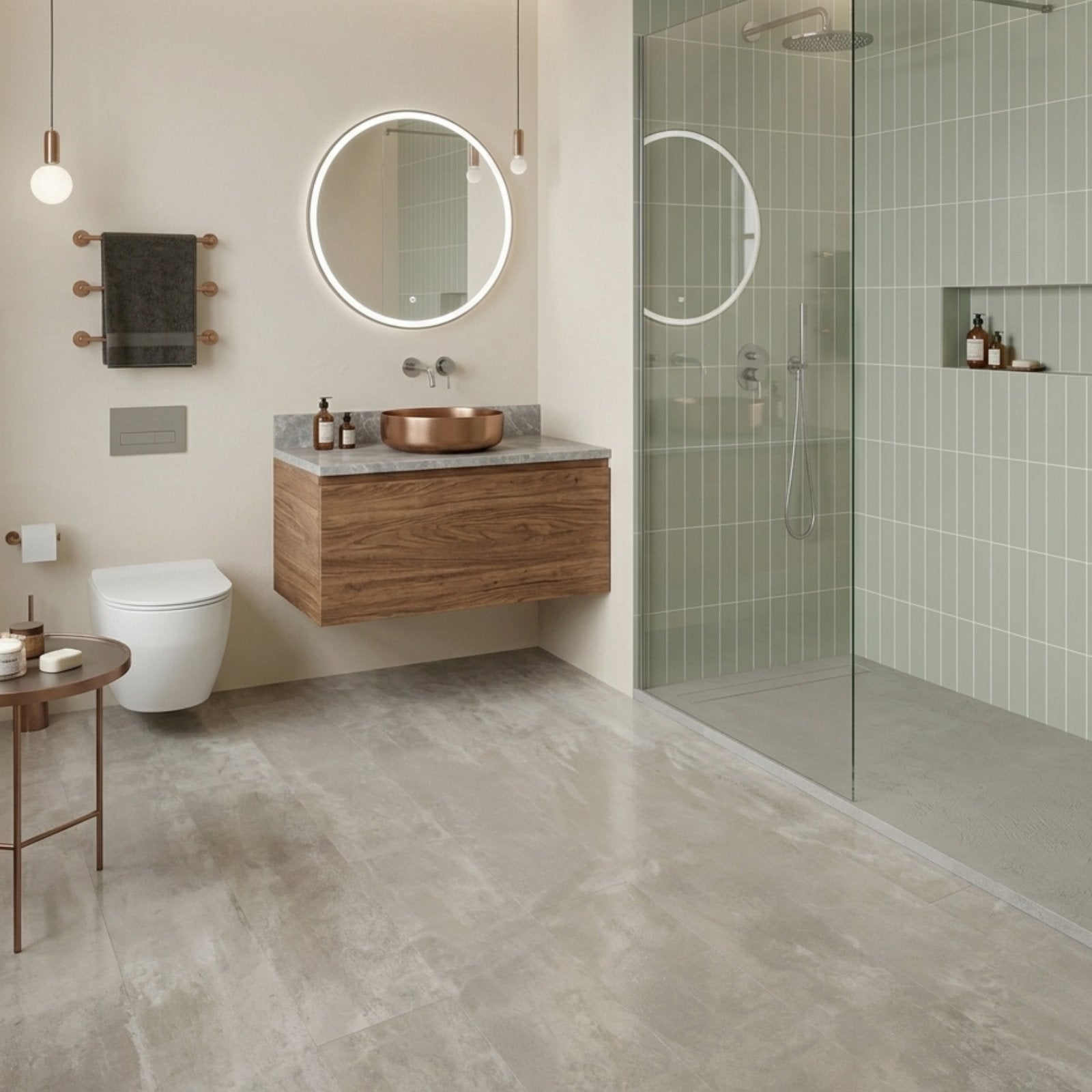 Suelo vinílico SPC clic Extrem 6mm efecto piedra Gris Arena ISOVEX (1,84 m²) - 4