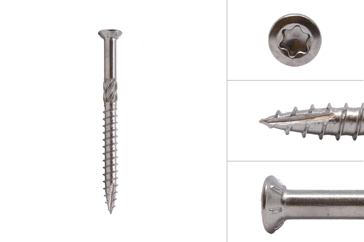 Tornillos Para Madera Acero Inoxidable A2 | 4x10mm | Cabeza Avellanada TX | Pack De 200 Unidades