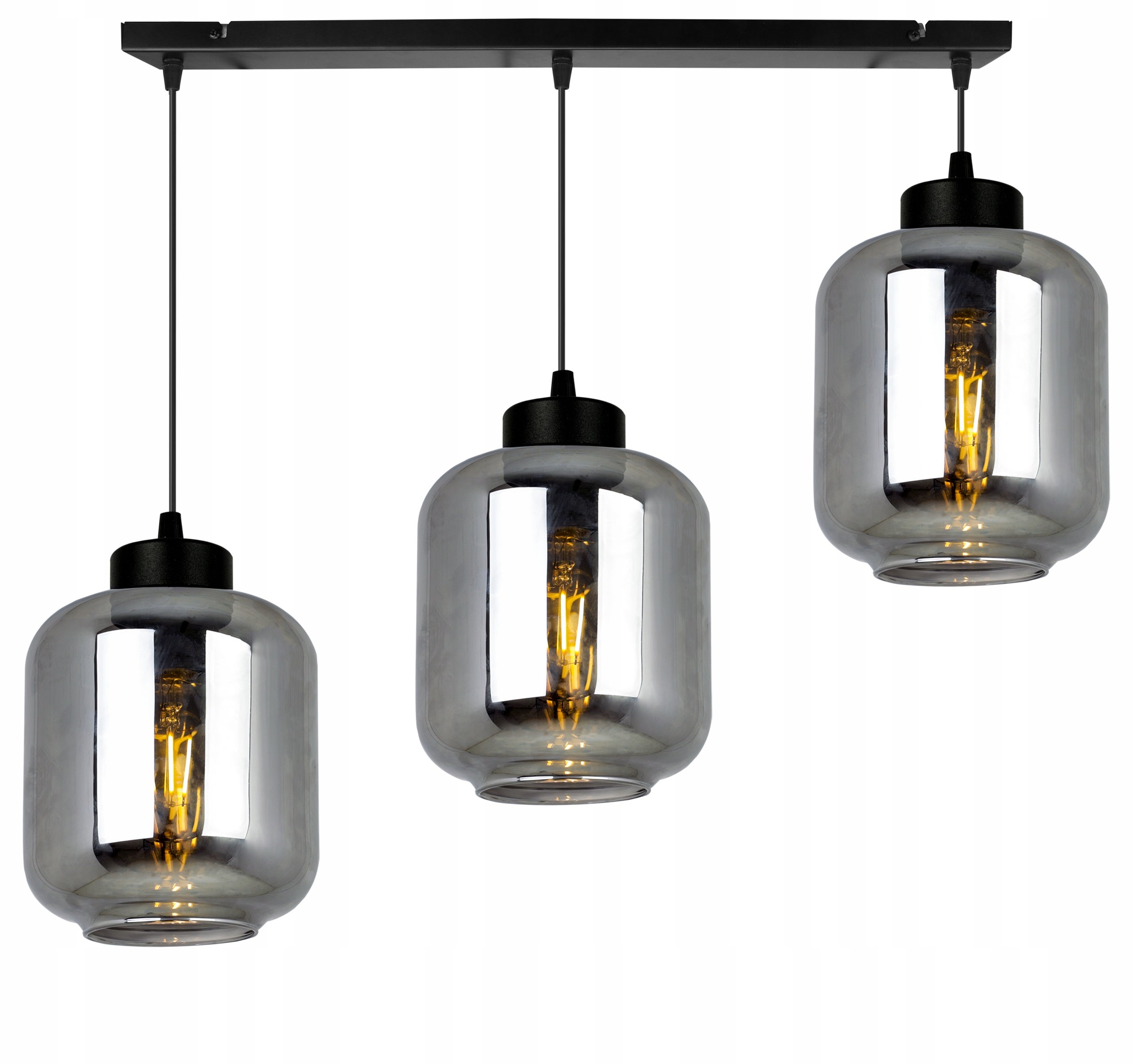 Lampa sufitowa wisząca Novalja boho 3xE27 abażur walec grafitowy Light Home LH