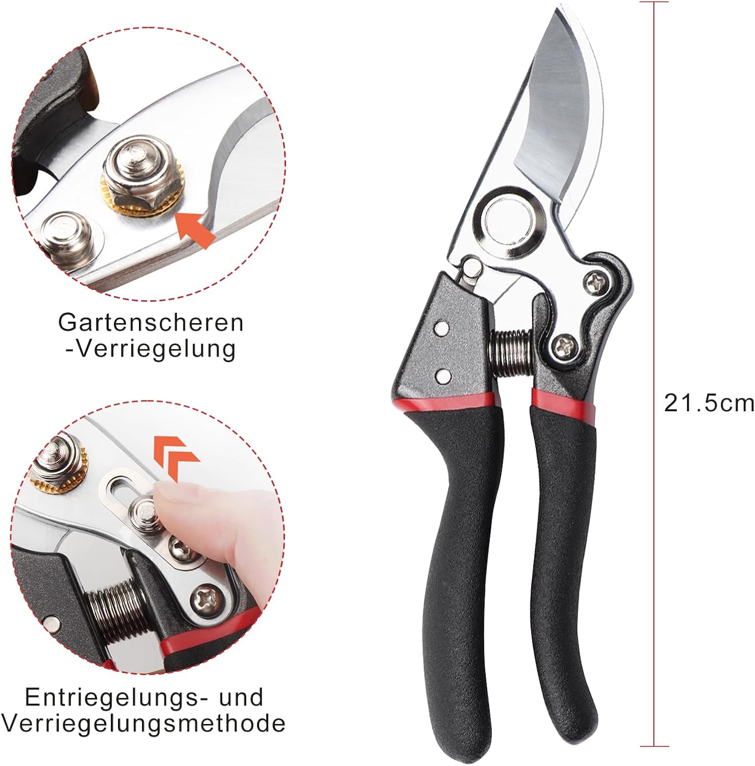 Secateur de Jardin, Sécateur Professionnel Branches, Ciseaux Branche Secateurs Coupe Tronc Tranchant Ciseau Plante Spring Sécateurs - 2