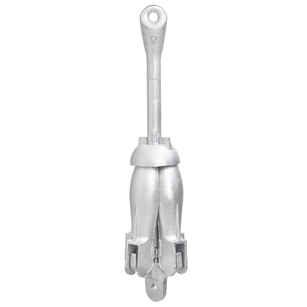 VidaXL Ancre Pliante à Grappin 1.5kg - Fer Malléable, 4 Griffes, Corde 30m, Pour Petit Bateau/Kayak, Anti-Corrosion