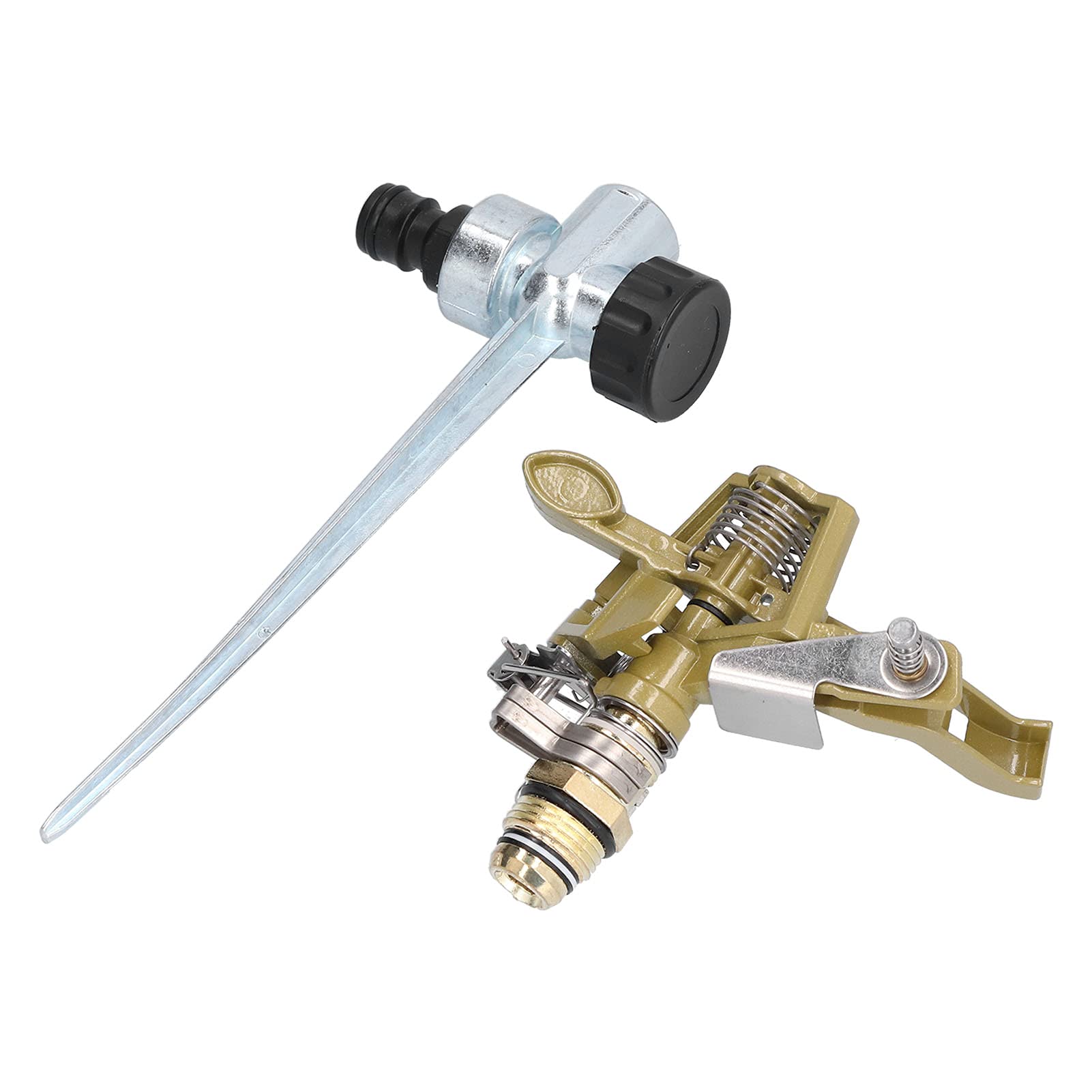 FANHAO Lot de 2 arroseurs de pelouse en métal pour Jardin,arroseur Automatique pour Le Jardin sur Piquet,Couverture à 360 degrés, Grande Surface pour l'arrosage de la pelouse FANHAO Lot de 2 arroseurs de pelouse en métal pour Jardin,arroseur Automatique pour Le Jardin sur Piquet,Couverture à 360 degrés, Grande Surface pour l'arrosage de la pelouse