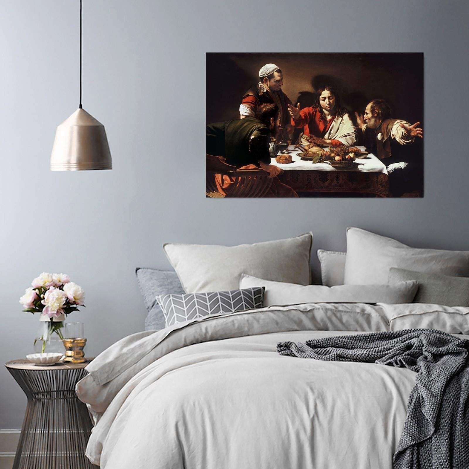 Tableau reproduction photo du caravage - souper chez emmaüs 2 - 70 x 100 cm - 3