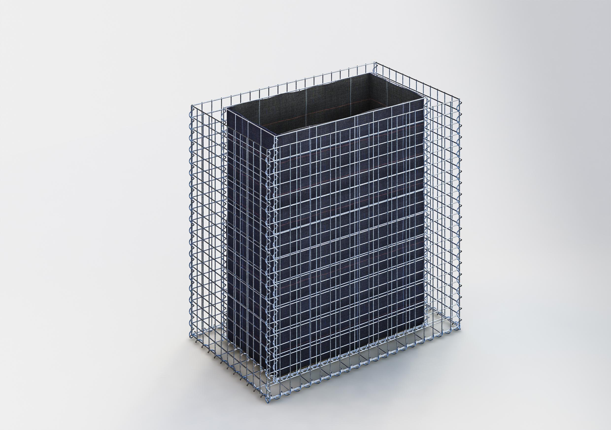 Jardin surélevé en gabion 100 cm x 100 cm x 60 cm (L x H x P) taille des mailles 5 x 5 cm