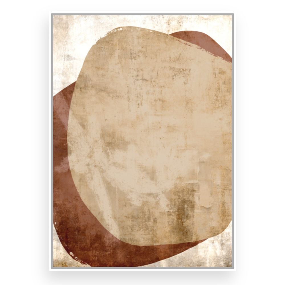 Toile encadrée Abstraction texturée / 100x140cm / Cadre Blanc / Fabriqué en France / Déco murale / DADA ART - 3