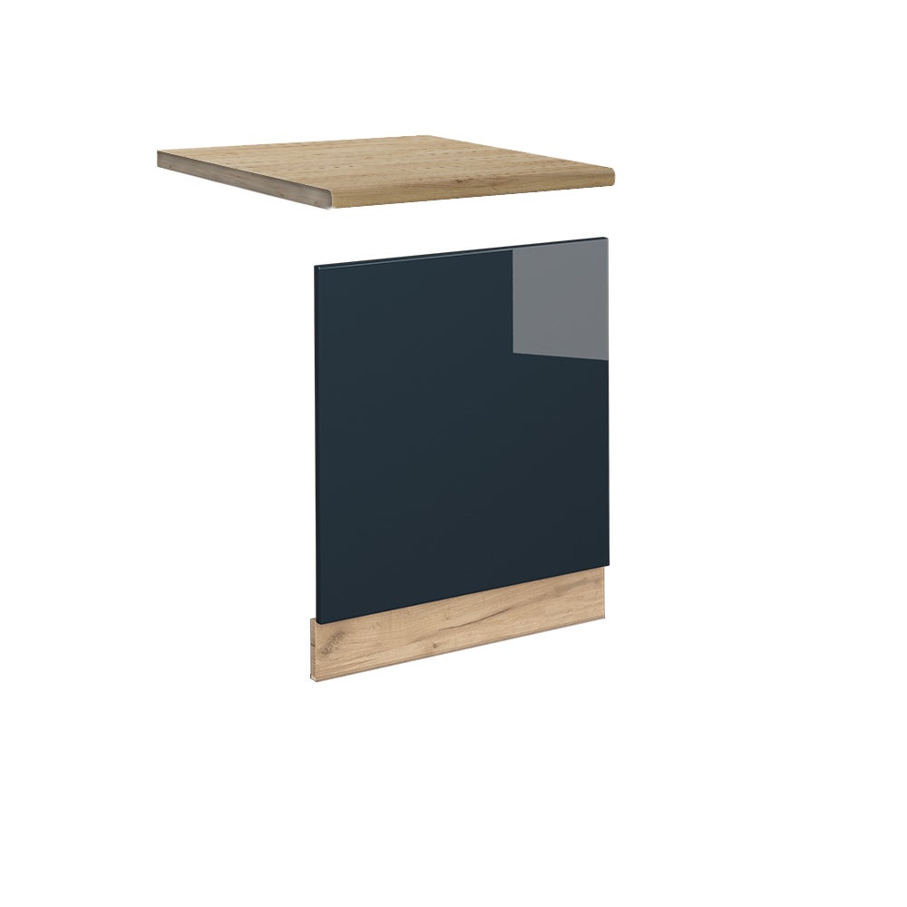 Vicco Panel przedni Fame-Line, Ciemnoniebieski wysoki połysk, 60 cm , BP Dąb