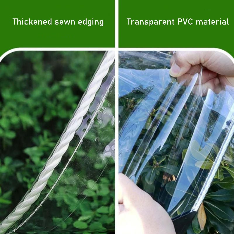 BEAFACE Telo impermeabile in PVC trasparente, perforato, anti-invecchiamento, anti-strappo, adatto per terrazze e pergolati (1 m x 2 m) - 8