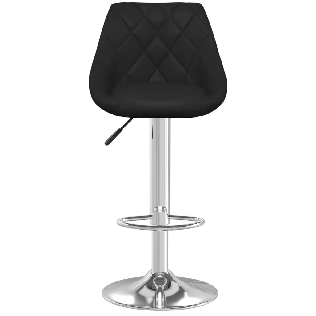 Tabourets de bar lot de 2 noir similicuir - 4