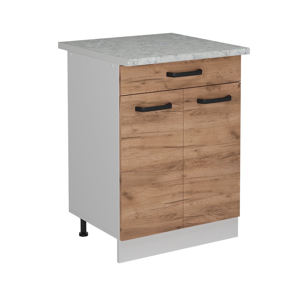 Vicco Szafka dolna do kuchni R-Line, Złoty dąb energetyczny, 60 cm BP Marmur