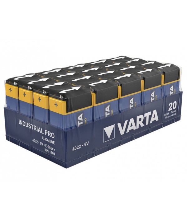 Pack de 20 Piles 6LR61 9V VARTA Industrial Pro - 7