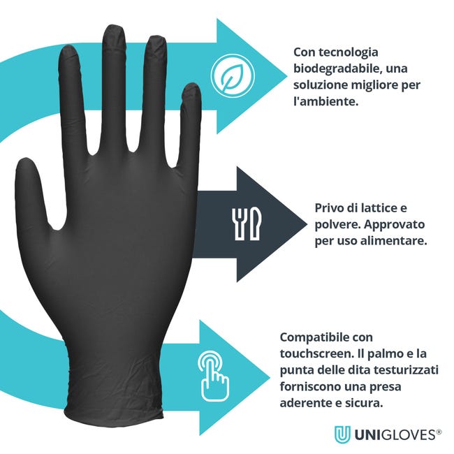 Unigloves Biotouch GM0081 Guanti Monouso Biodegradabili in Nitrile Unigloves Biotouch GM0081 Guanti Monouso Biodegradabili in Nitrile