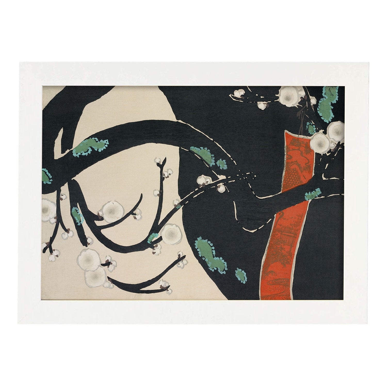 Lámina rinpa 14 pósters con llamativas ilustraciones rinpa del artista japonés kamisaka sekka