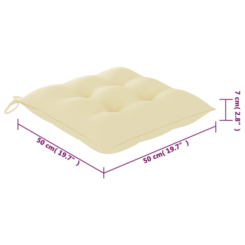 Chaises de jardin et coussins lot de 8 Bois acacia solide Gris vidaXL - 7