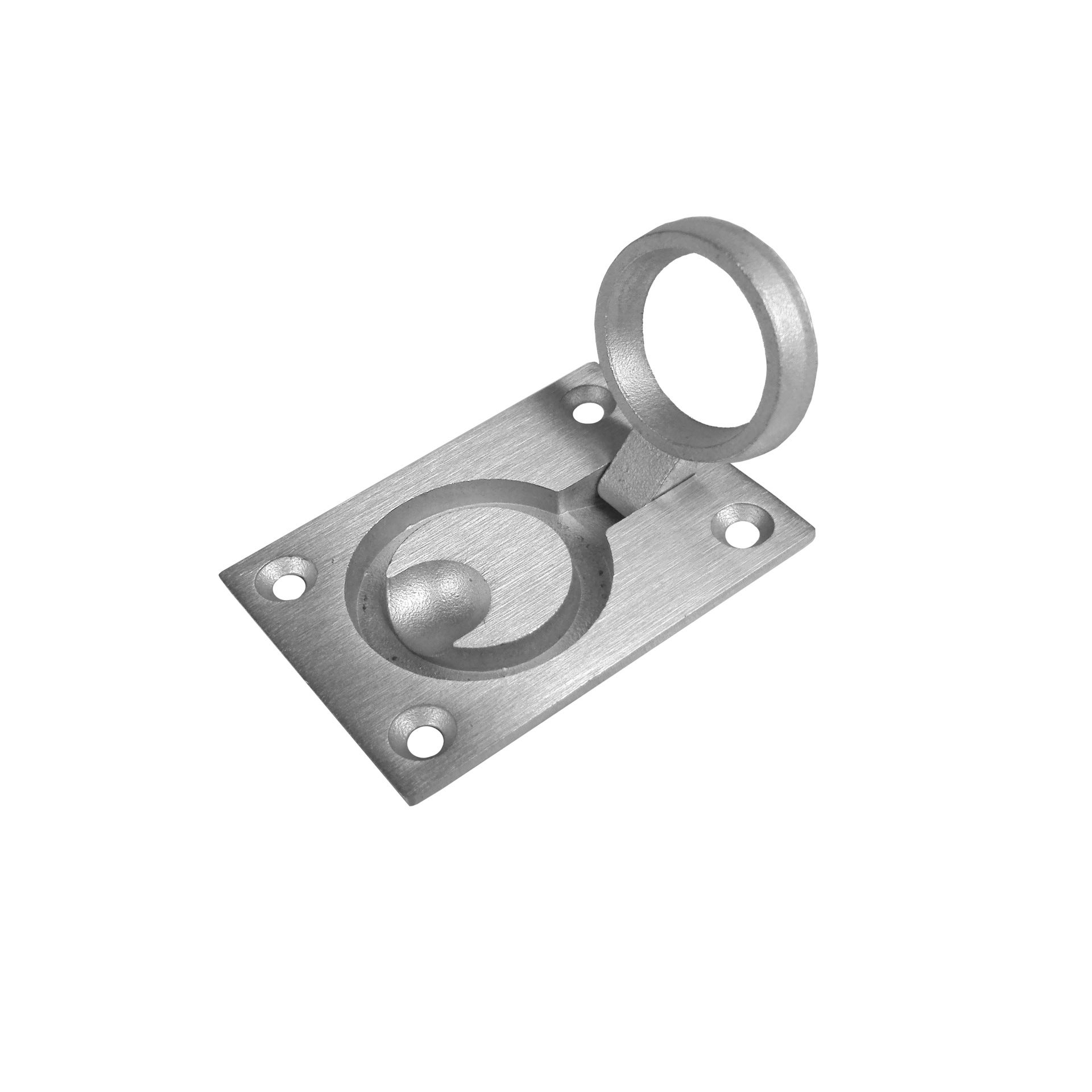 Bestgle 2 Loquets De Trappe Bateau Inox 316 – Poignée Anneau Encastrée 4.8x3.8 Cm, Argent, Résiste à L’eau Salée