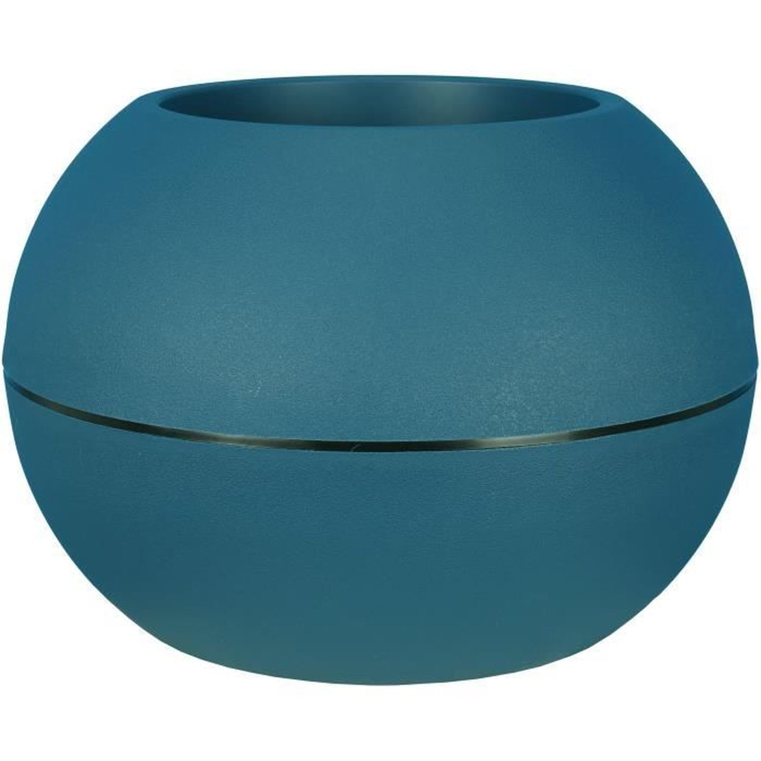 Bac à fleurs rond GRANIT BOULE - Plastique Ø 50 cm - Bleu - Riviera - 2
