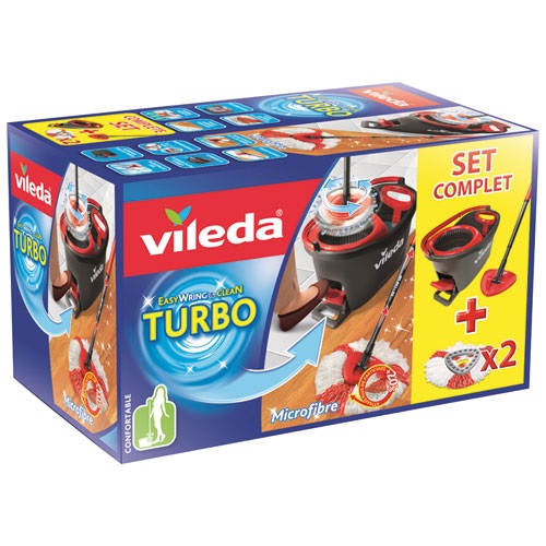 VILEDA - Vileda easy wring clean turbo + 2 recharges - 2